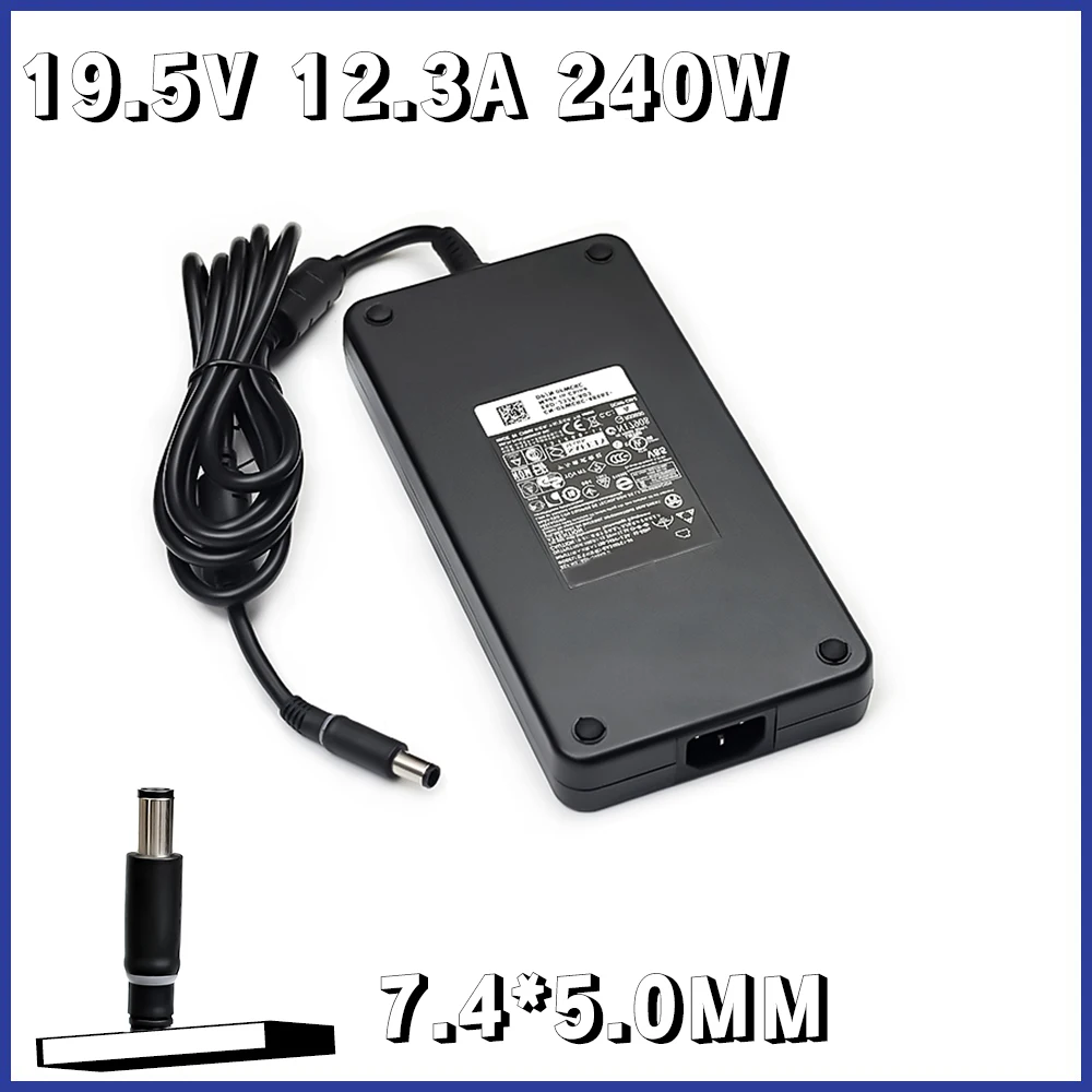 240W 19.5V 12.3A 7.4*5.0mm ADP-240AB D Charger Laptop Adapter For Dell Alienware M15x M17x M18X R2 X51 M4700 M6700 M6800 J211H