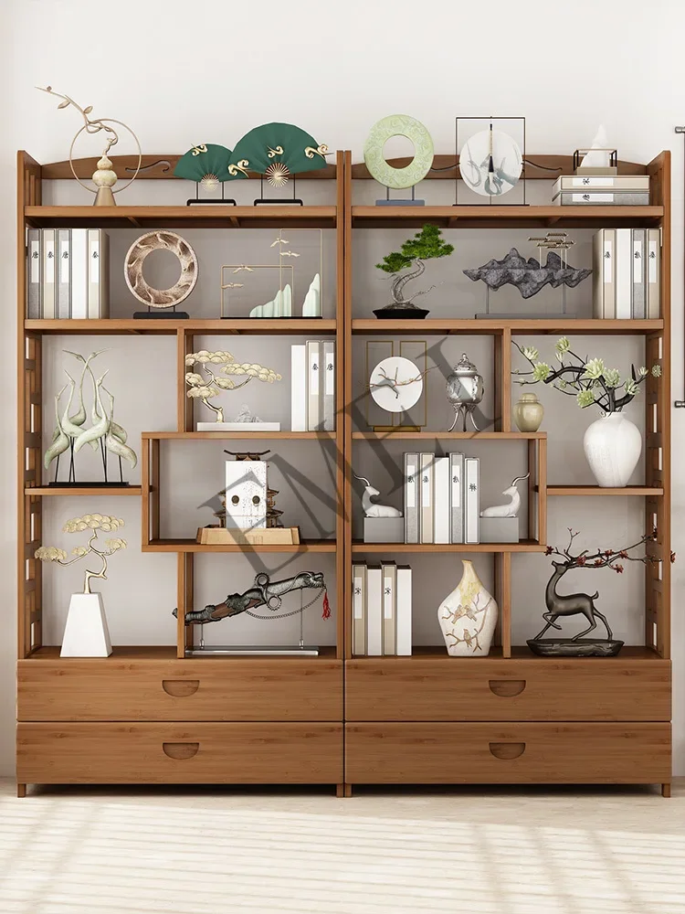 Chinese-style multi-treasure pavilion non-solid wood ornament display cabinet 3