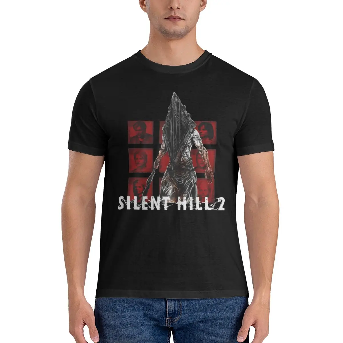 T-Shirt Da Uomo Silent Hill 2 Cool T-Shirt Silent Hill 100% Cotone Top Vintage Manica Corta Girocollo T-Shirt Con Stampa