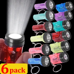 Mini LED Flashlight Portable Keychain Key Rings Ultra-Bright Long-Range Torch Light Battery Outdoor Hiking Emergency Pocket Lamp