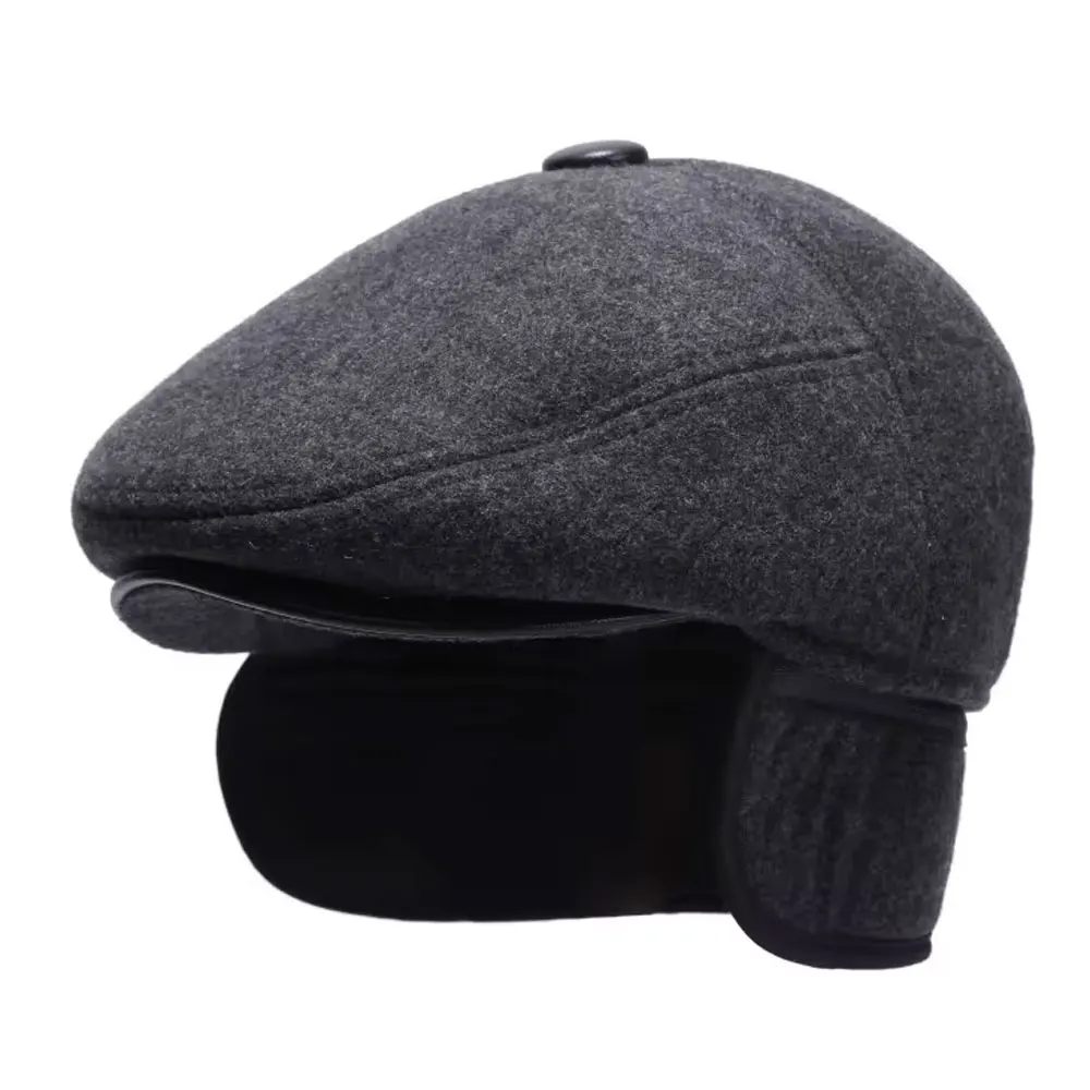 Men Winter Duck Tongue Hat with Ear Flaps