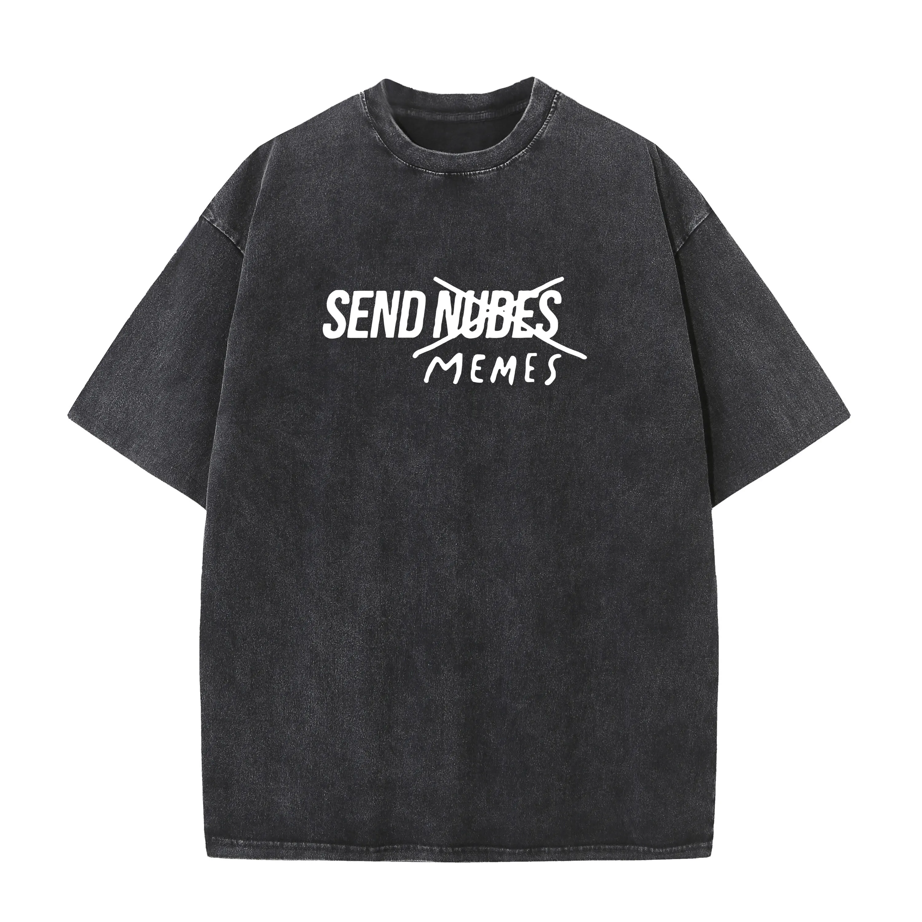 

Send Memes T-Shirt Unisex Streetwear Bleached style T Shirt Funny Letters Send Nude Tshirt Camisetas Hombre Bleach style Tops