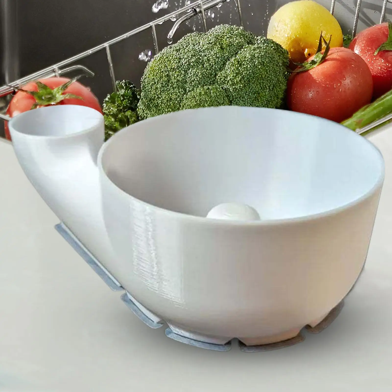 Fruit Spinner Portable Fruit Wash Bowl 3D Printing Food Washing Spinner Automatic Cleaning Machine for Kitchen Draining Potatoes