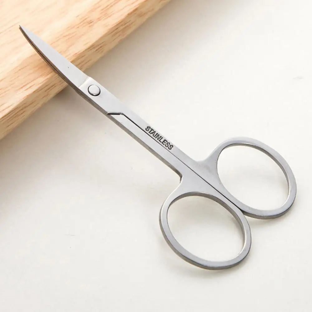 Safety Tip  Durable Nail Eyebrows Eyelash Trimmer Stainless Steel Small Grooming Scissors Portable   for Gift 4