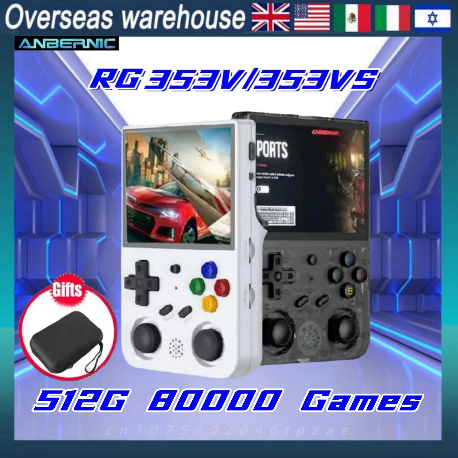 

ANBERNIC rg353v rg353vs portable retro handheld super console video games player mini gaming electronic PSP gamepad