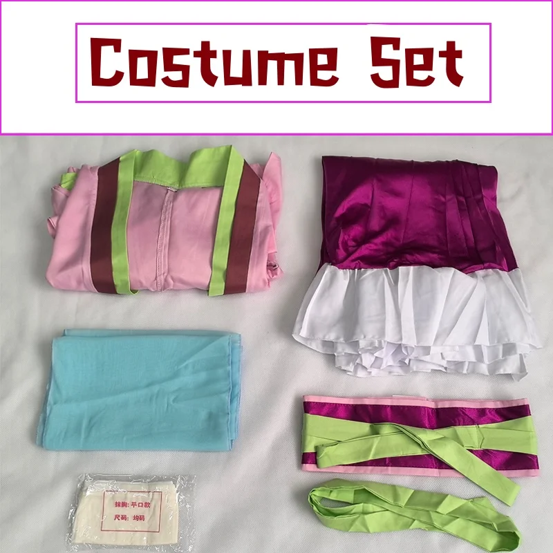 Cosplay costume wig Maomao anime pink dress for women Halloween party
