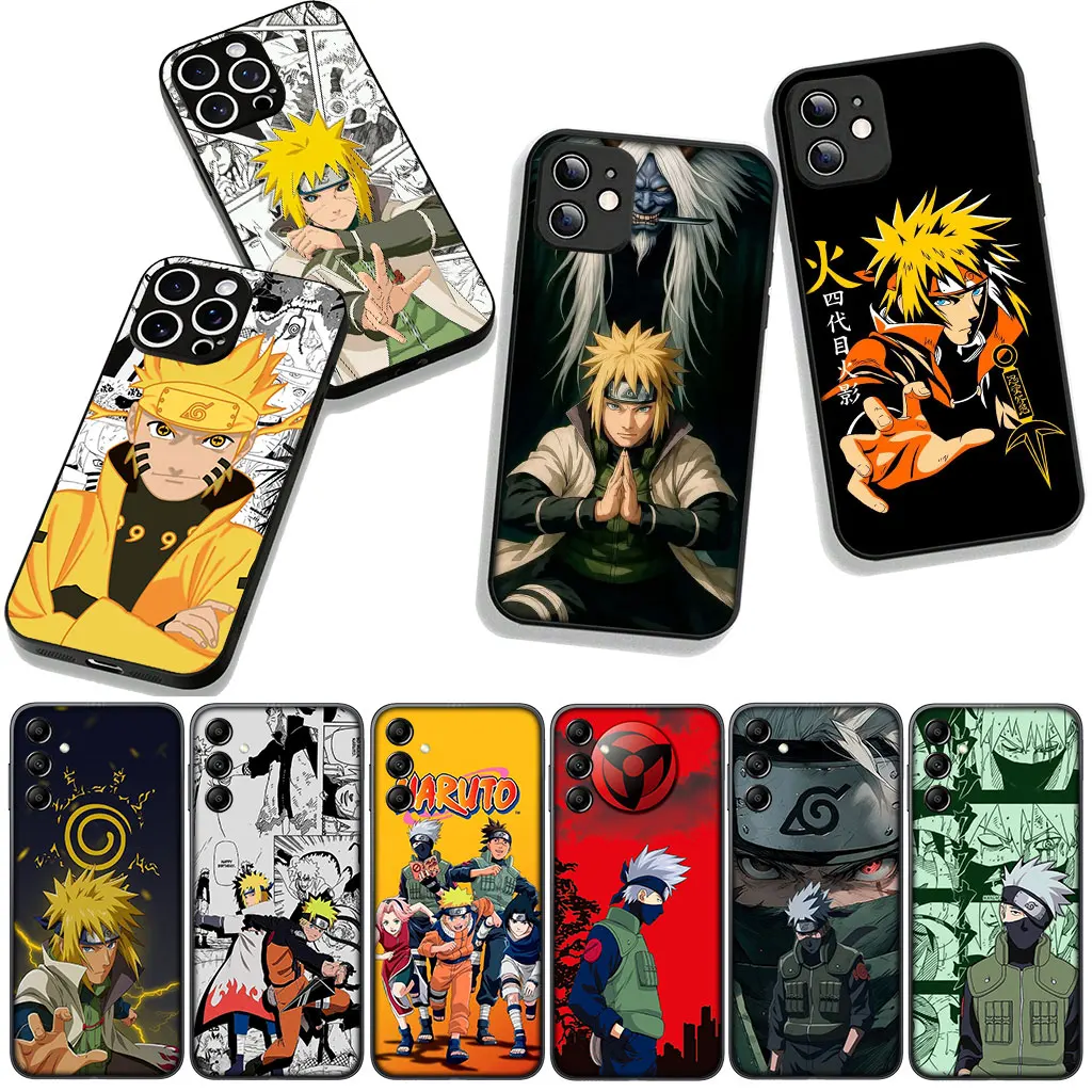 Naruto Themed Phone Case Featuring Namikaze Minato and Kakashi