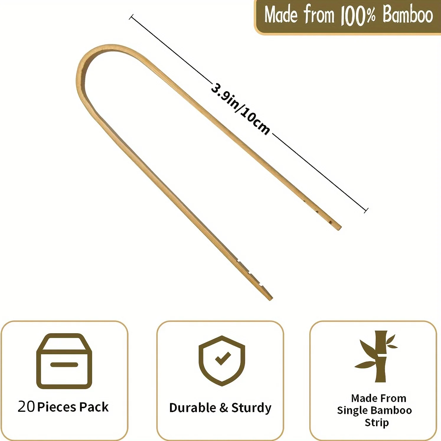 Cooking Utensils Mini Bamboo Tongs Natural Toast Tongs For Cooking Baking Tongs For Campfire Camping Outdoor Picnic 20pcs
