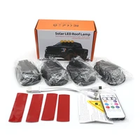 2026 New Solar Car Roof RGB Strobe Light with Remote Control, Waterproof Interior Car Lights 8 Colors Wireless LED Strobe Lights - Image 6