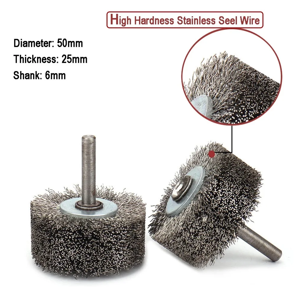 Wire Brush 50/75/100mm Steel Wire Brush Wheel Brush Rotary Tools Metal Rust Removal Polishing Grinder Rotary Tools Accessories