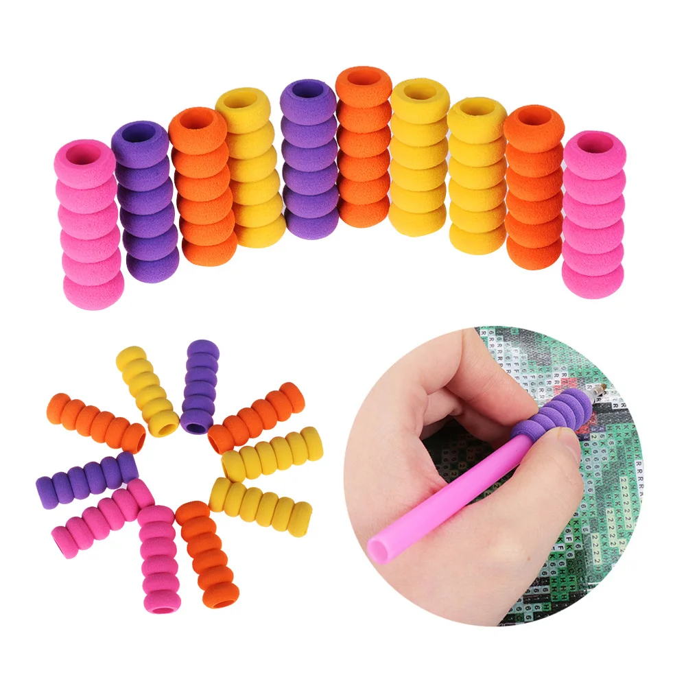 Description Picture 3 of item10PCS Mixed Sponge Pen Holder 5D DIY Diamond Embroidery Tools Cover Cross Stitch Accessory Diamond Painting Pen Anti-slip Sleeve