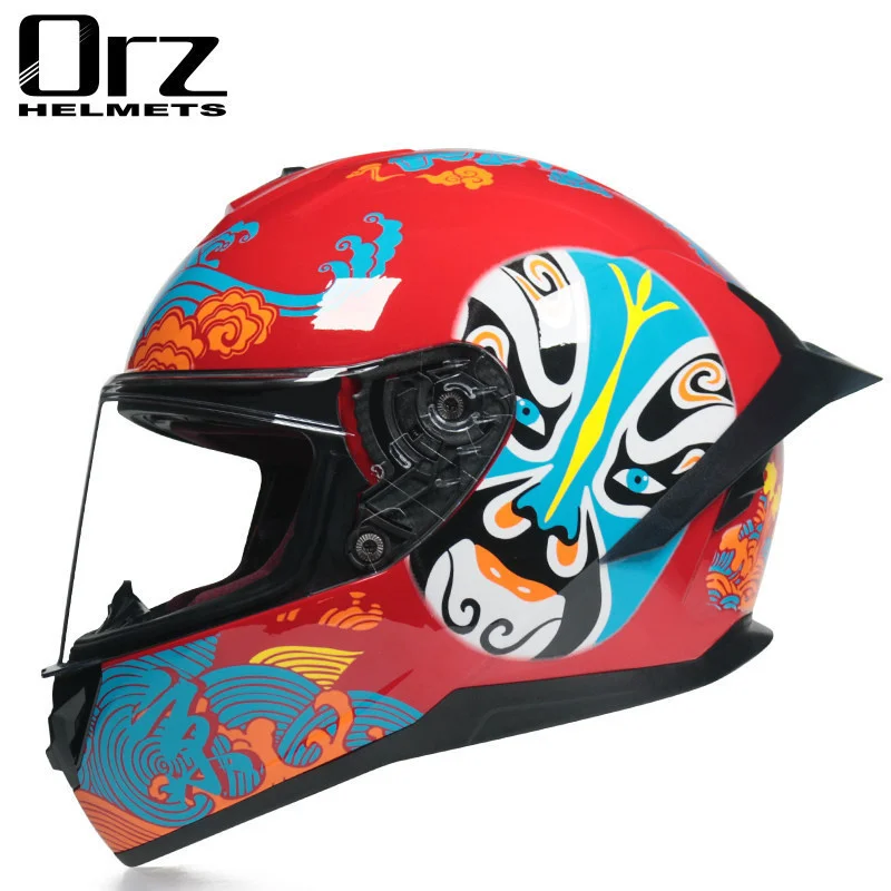 Casco de Moto profesional para hombre, protector Integral de cara