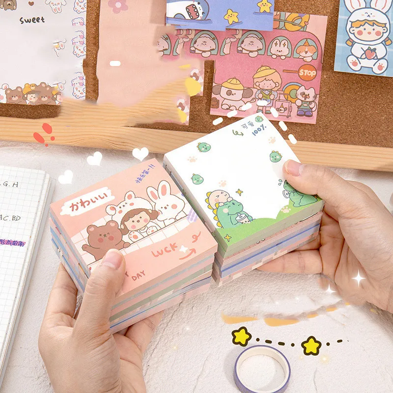 

20 pcs/lot Kawaii Animal Girl Memo Pad Cute N Times Stationery Label Notepad Bookmark Post School Supplies