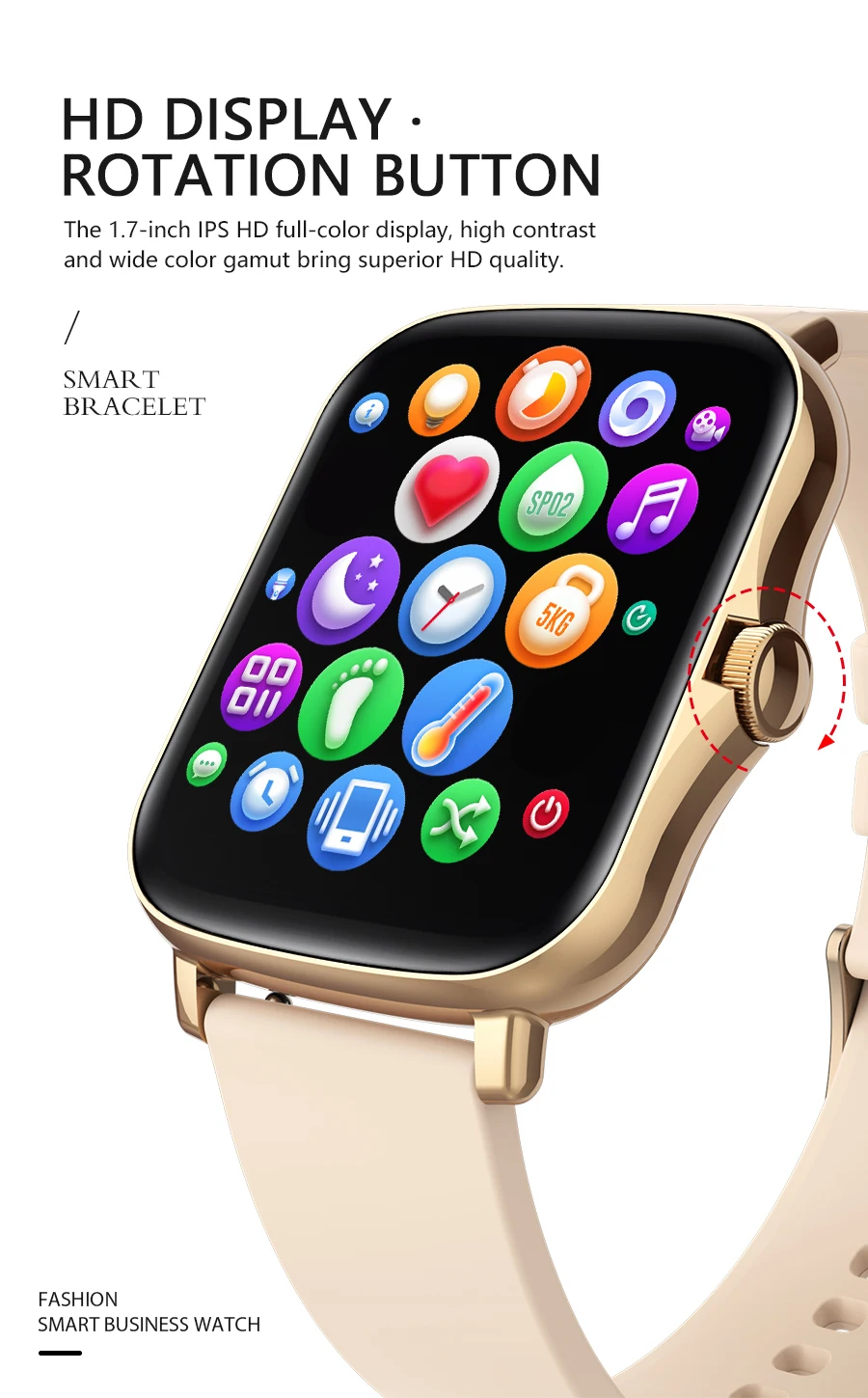 2021 M2 Y20 P8 Plus Smart Watch Men Rotate Button IP67 Smartwatch 1.7 Inch HD Screen Sports Women Smartwatch 24H Heart Rate Cloc