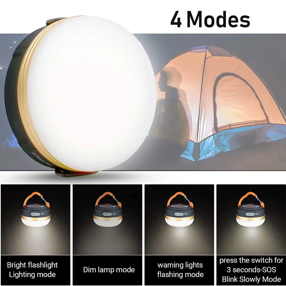 Outdoor LED Camping Lights 3 Modes MiNi Portable Tent Lamp USB Rechargeable Portable Lantern Waterproof Emergency Light camping light portable lanterns camping lamp camping lantern emergency lights
