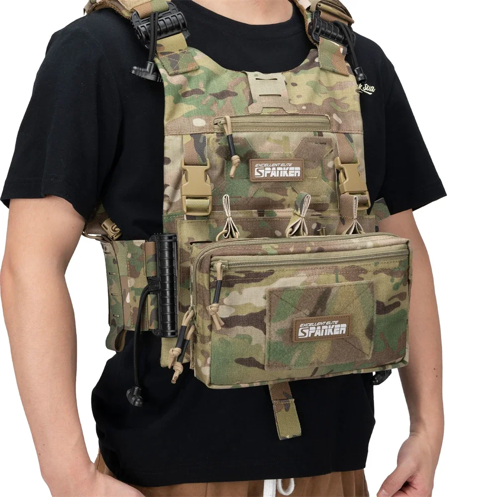 Tactical Molle Pouch with Triple Magazine Pouch Open-Top Mag Pouches Universal Cartridge Holder Accessories Bag 5