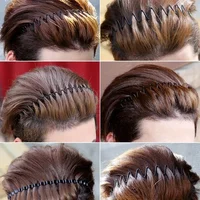 6/1pcs Fashion Metal Hair Band for Men Women Unisex Black Waved Hair Head Hoop Sports Headband Hairband Hair Accessories - Image 6