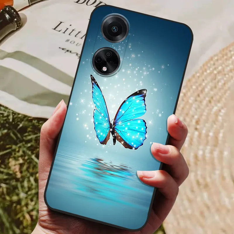 Stylish Black Silicone Painted Soft Phone Case - Premium TPU Protective Cover
