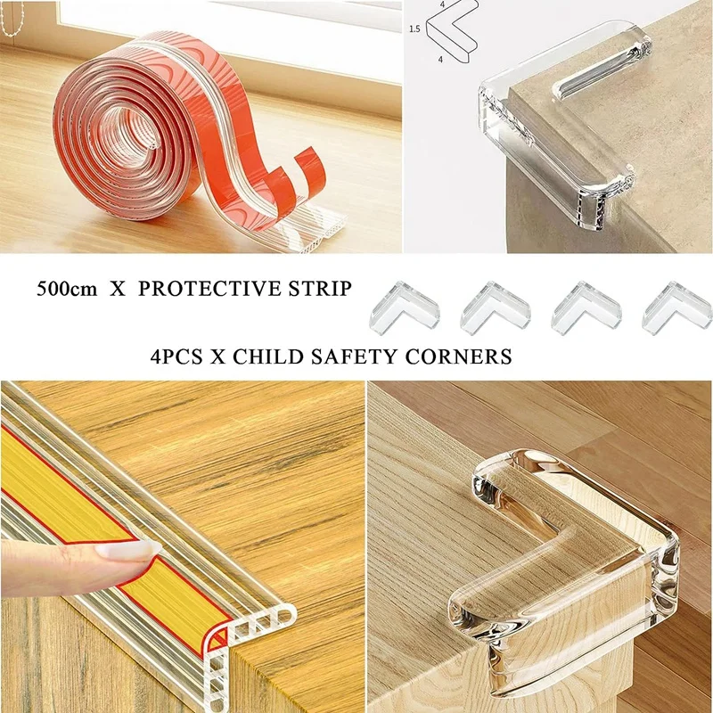 1Set 6 Metres And 4 Corner Protectors Protects Corners And Edges Corners Edges PVC B