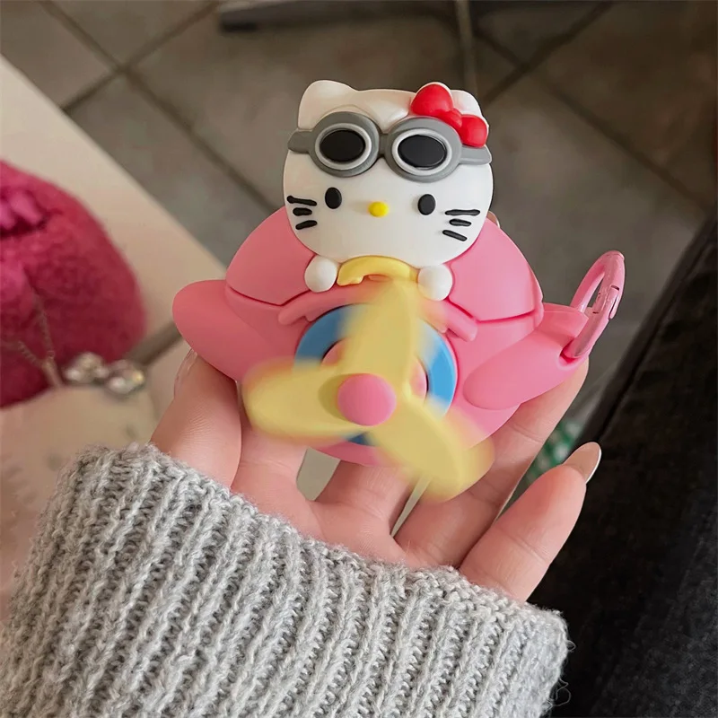 

Hello Kitty For Airpods Case,Aircraft With Small Fan For Airpods Pro 2 Case,Silicone Earphone Cover For Airpods 3 Case For Kids