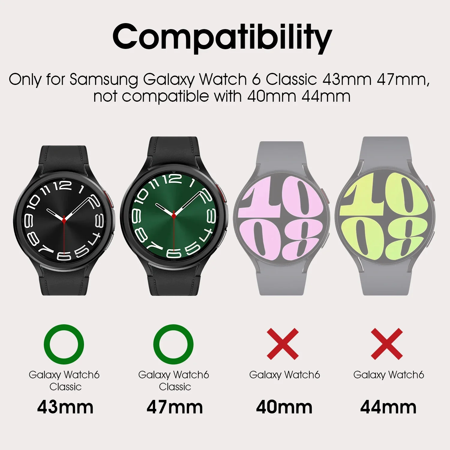 Sleek Metal Bezel Ring Protector for Galaxy Watch 6 Classic