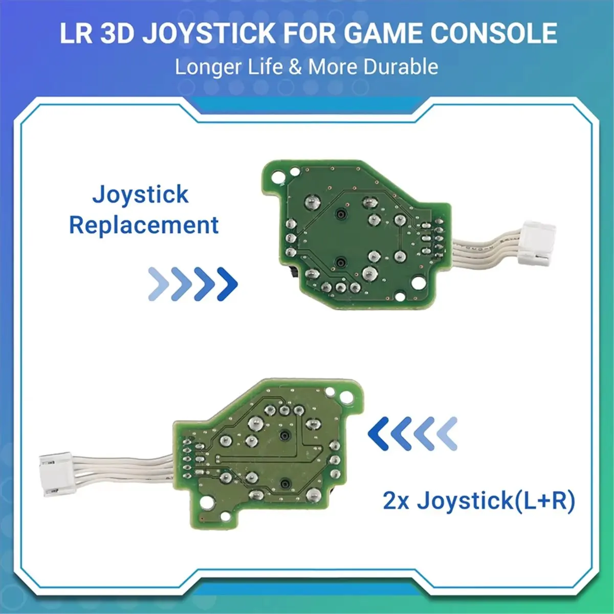 WII U 게임 콘솔 패드 컨트롤러용 와이어 연결형 3D 조이스틱 1개 교체품(오른쪽)