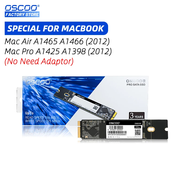 Ssd para Macbook Air A1465 A1466 Emc2558 2559 Macbook Pro A1398 A1425 Sata3 Interface Discos Duros Ssd Discos Rígidos 2012 512gb 1tb
