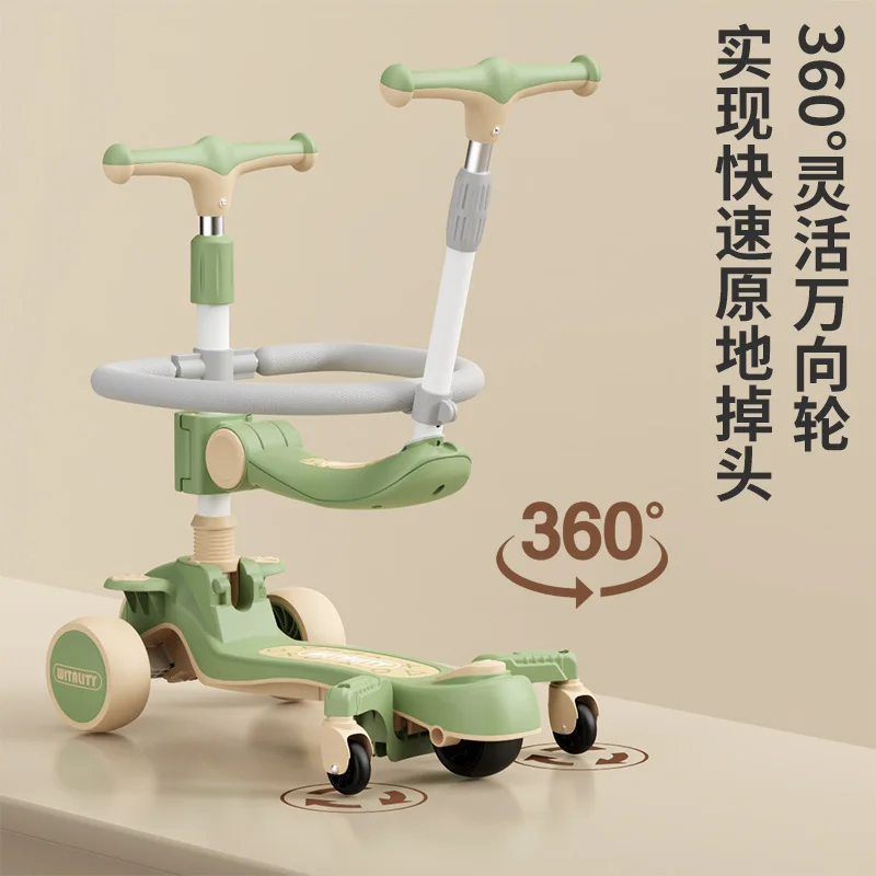 Children's Skateboard New 5-in-1 Baby Multifunctional Skateboard Car 1-3 To 8 Years Old Car