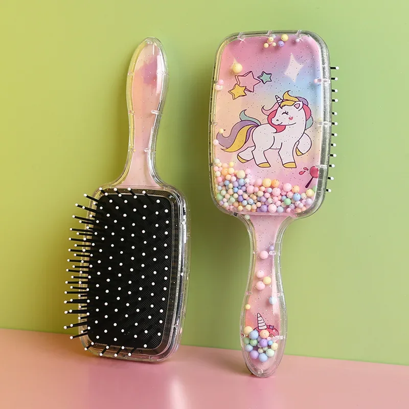 Kawaii Hair Brush for Toddler Girl Lovely Animal Panda Unicorn Hair Comb for Kids Massage Air Cushion Comb Girl Care Tool hair comb hair styling tools hair brush comb hair comb set