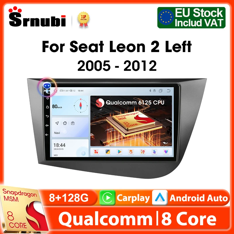 Srnubi Drahtlose Carplay Android Auto Auto Radio Für Seat Leon 2 MK2 2005 2006 2007 2008-2012 4G GPS Multimedia Stereo Player 2din