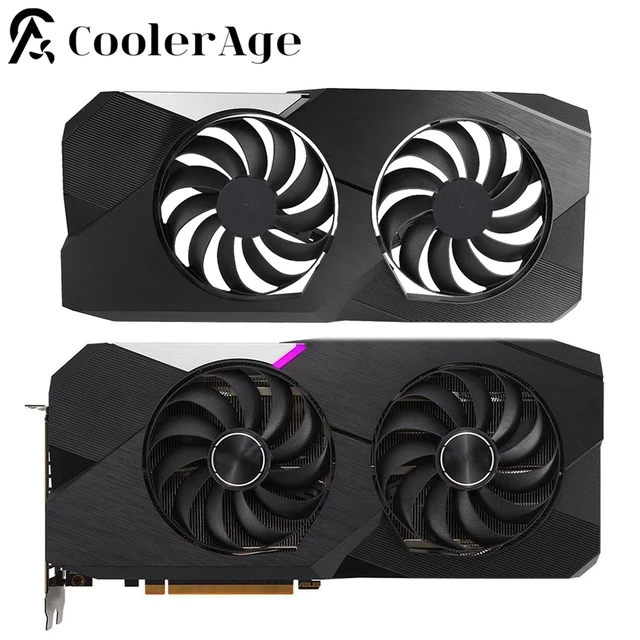 RX6700XT RX6800XT Video Card Fan with Case For Asrock AMD Radeon RX 6700  6800 XT Phantom Gaming Graphics Card Replacement Fan