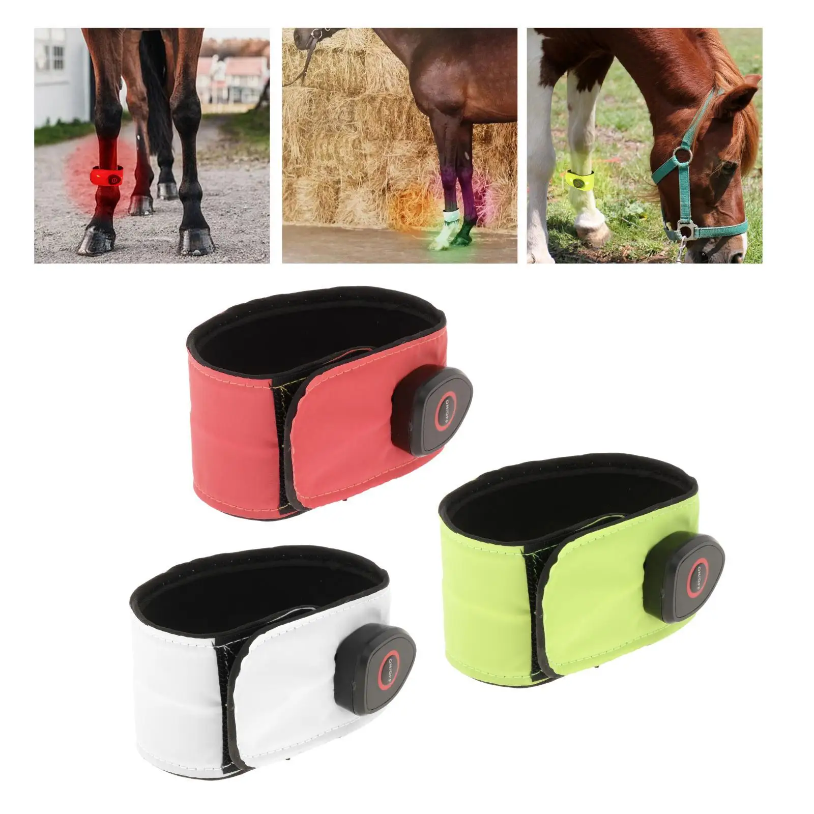 Reflective Horse Ankle Strap Leg Safety Belt Equestrian Supply for Outdoor Night Riding Running Jumping Horse Riding Equipment