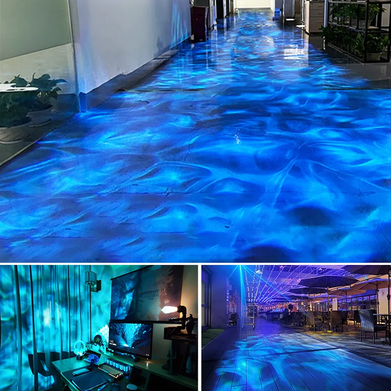 Waterproof Outdoor Water Wave Oecen Wave Light Water Wave Effect Projector with gobo projector 4