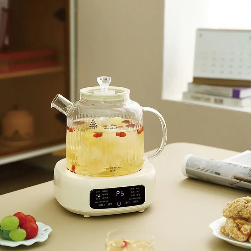 1000W Electric Ceramic Stove Tea Stove Multifunctional Health Pot Timing Heating Furnace Water Boiler Office Glass Flower Teapot