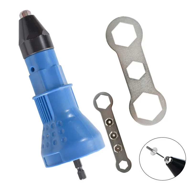 Electric Pull Rivet Gun Adapter Riveting Tool Cordless Drill Insert Nut For Blind 2.4 To 4.8mm Rivet Gun Rivet Gun Set