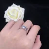 Bague de fiançailles en diamant pour hommes, couleur D, couleur unie, PT950, 0,8 ct, cadeau d'anniversaire de mariage