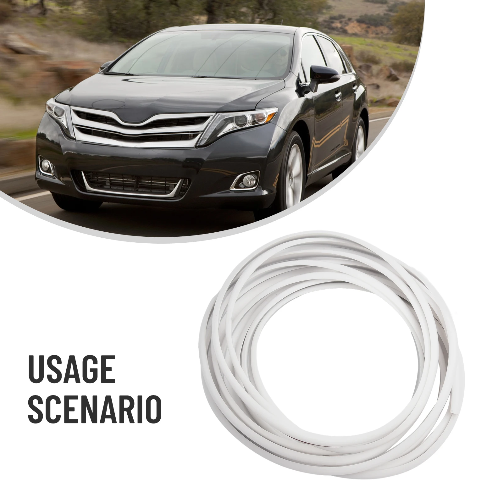 

Car T-Shape Rubber Car Door Seal Strip Hood Trunk Edge Weatherstrip Moulding Trim For Front Rear Bumper & Lip, Headlight, Side S