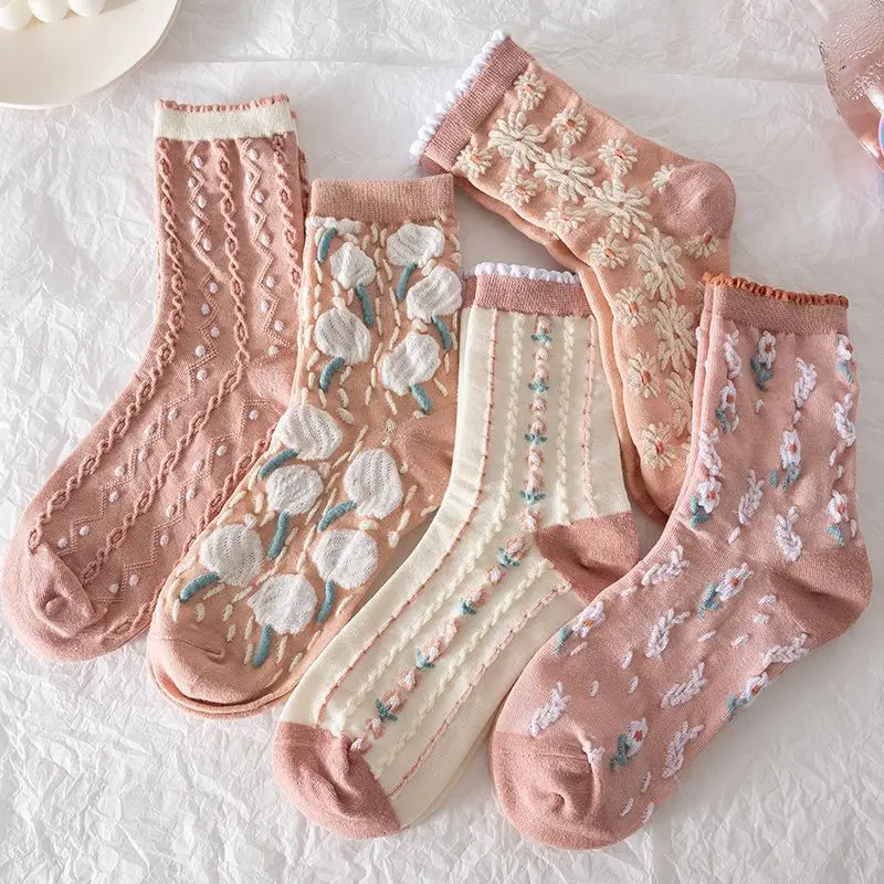 2025 New Pregnant Women's 3D Socks Maternity Winter Trendy Korean Long Socks Maternity Cute Cold Proof Breathable Socks LH078 4