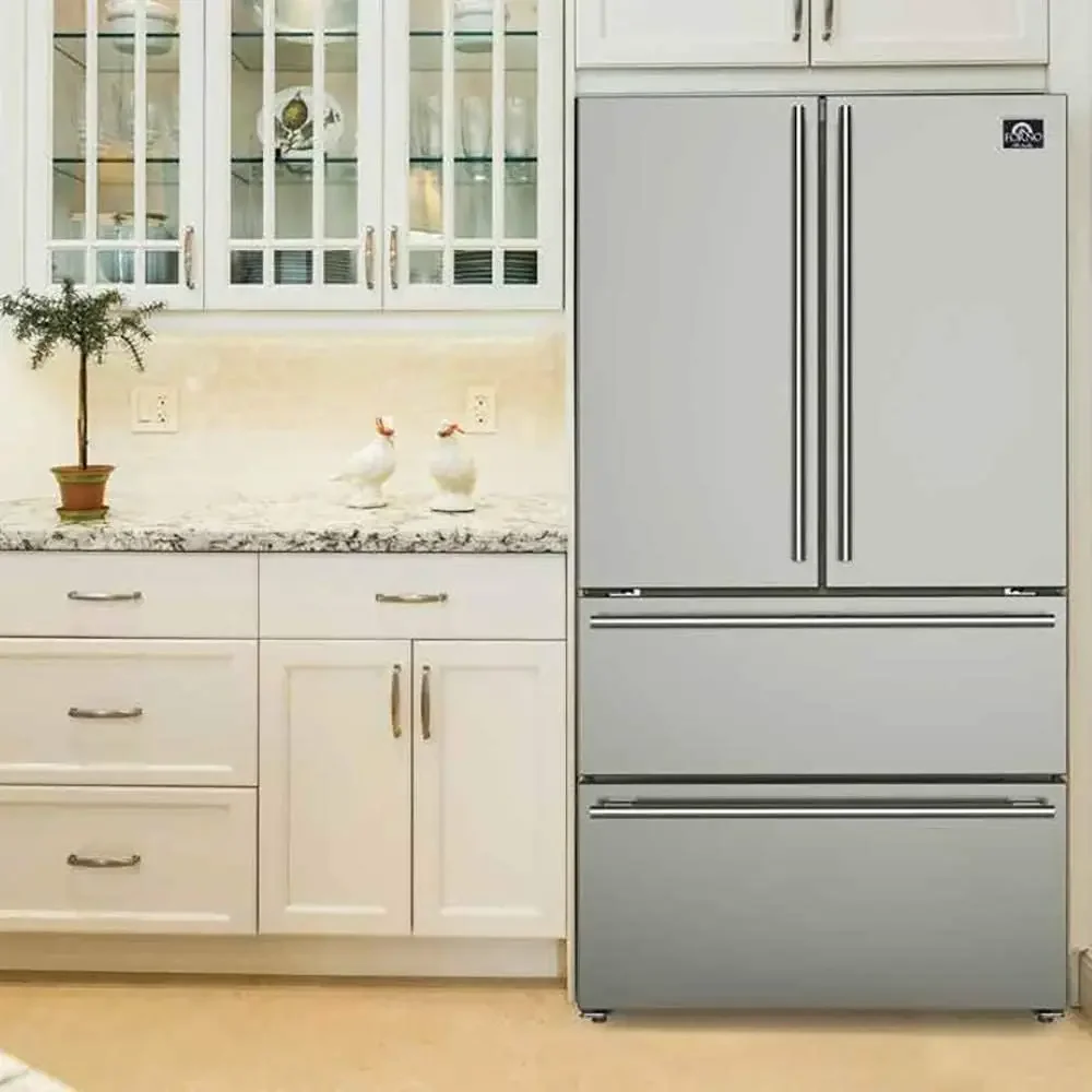 19.2 cu.ft Total Capacity - 36" Inch French Door Counter Stainless Steel Fridge with Child Safety Lock and Touch Control 5