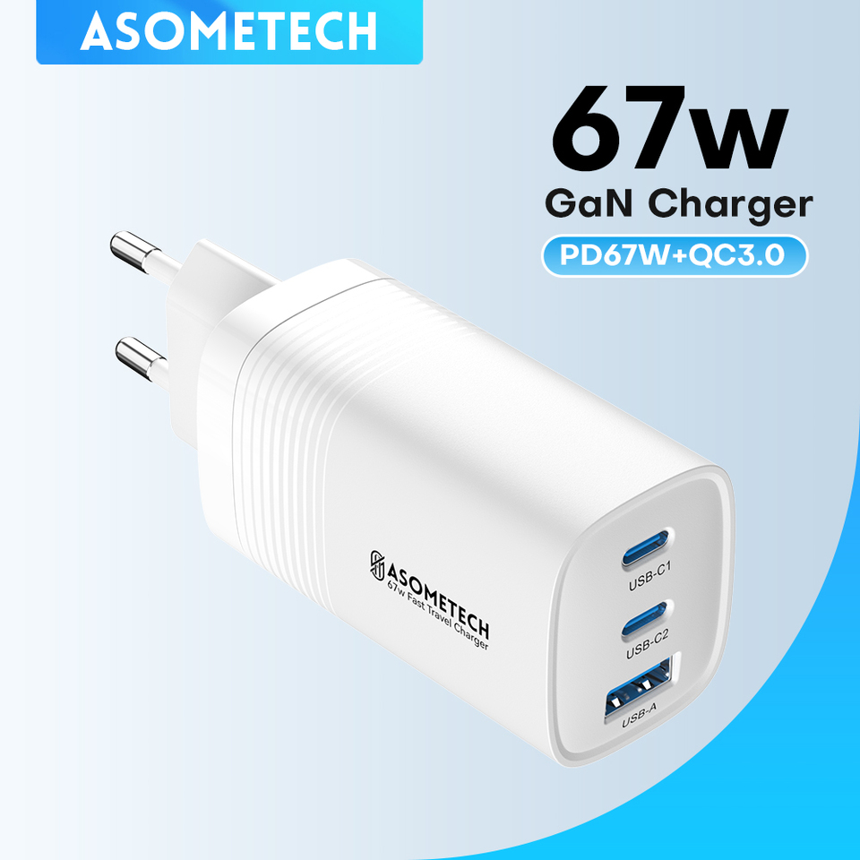 67W GaN USB Type C Charger Quick Charge QC3.0 PD3.0 for IPhone 14 13 Pro Xiaomi Laptop PPS 45W Portable Fast Charger for Samsung