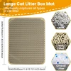 Cat Litter Mat 4 Size Large Honeycomb Double Layer Litter Trapping Non Slip Waterproof Urine Proof Cat Litter Box Kitten Beige 4