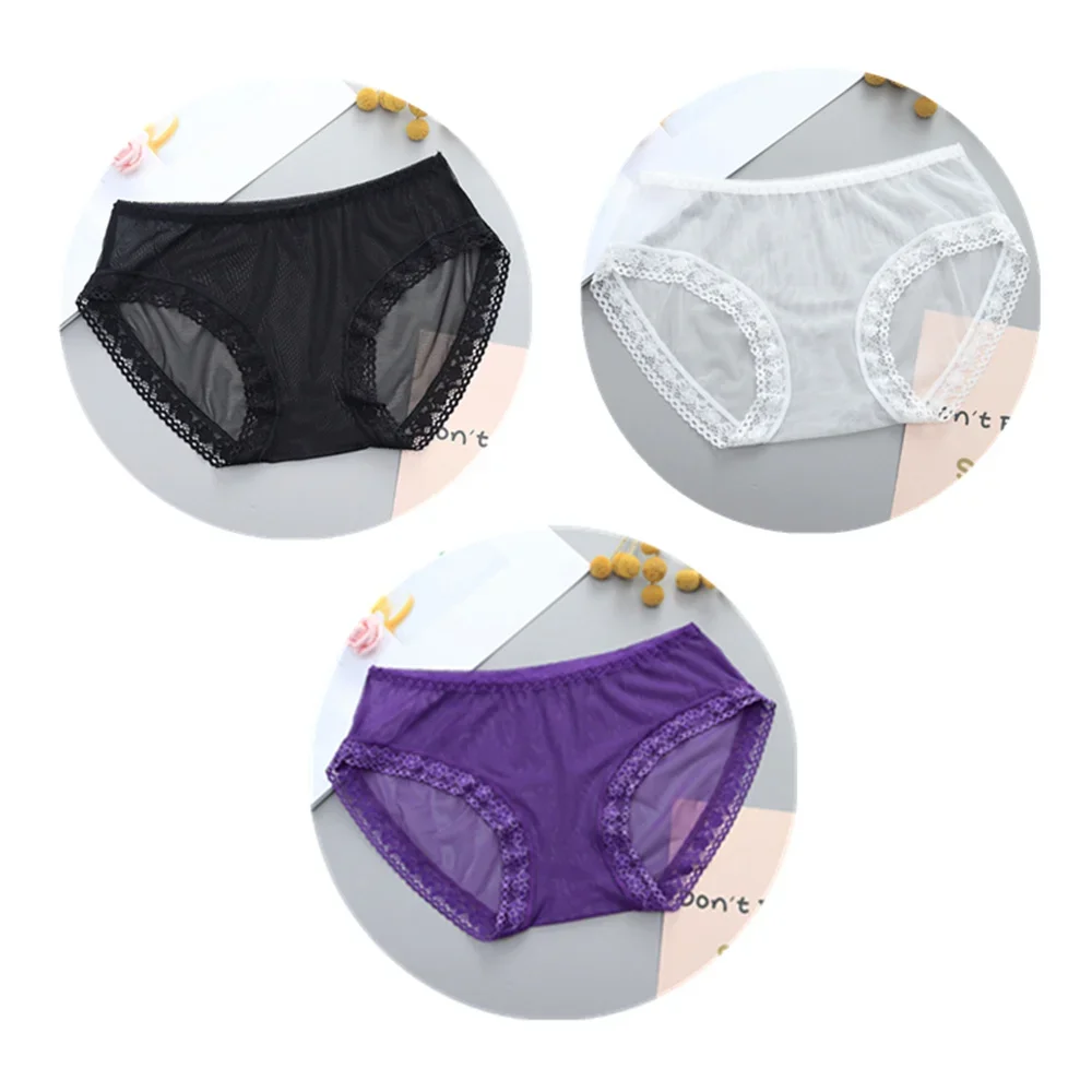 3 قطع رقيقة جدا الدانتيل شبكة ملخصات النساء منخفضة...