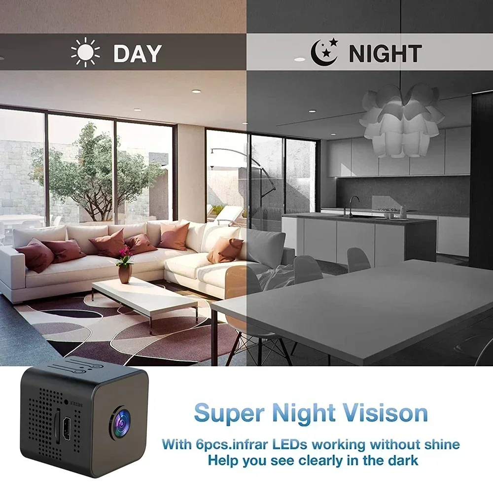 NEW Mini 1080P Wifi Camera Remote Monitor Night Vision Motion Detection Portable Wireless HD Video Recorder Camcorders