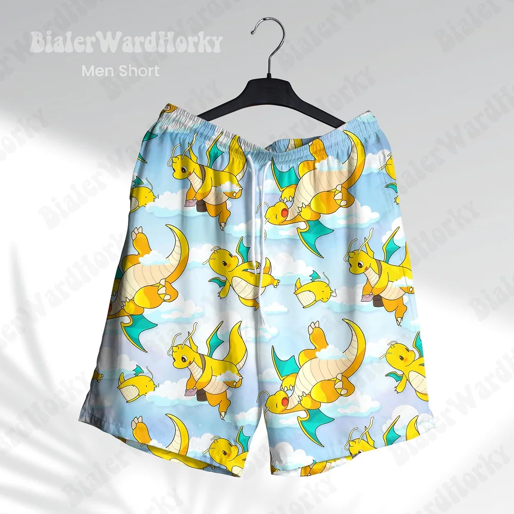 Summer Beach Shorts Pants Cute Cartoon Tropical Casual Mens