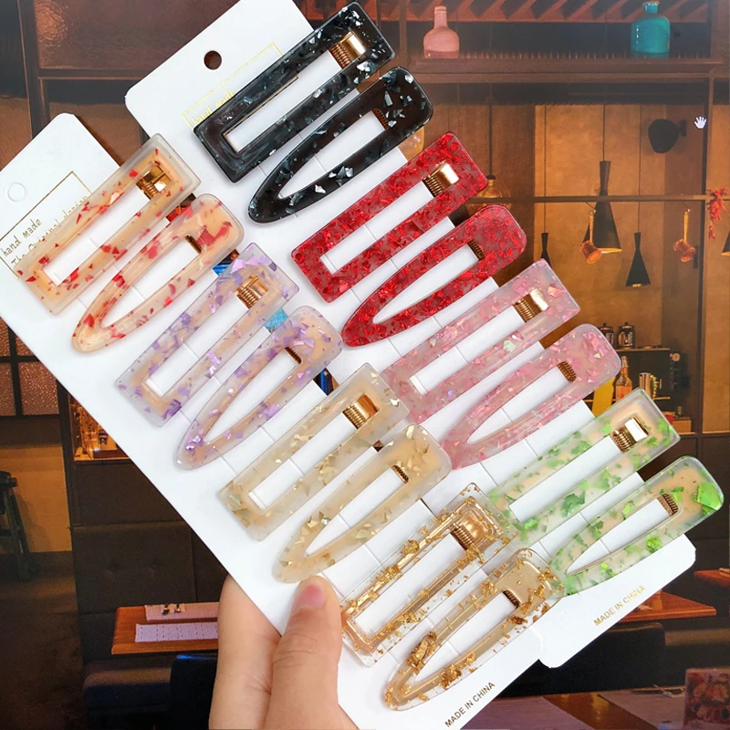 2 teile/satz Koreanische Pailletten Acetat Haar Clip Haarnadeln Für Frauen Zubehör Schmuck Femme Barrettes Hairgrip Mädchen Headwear
