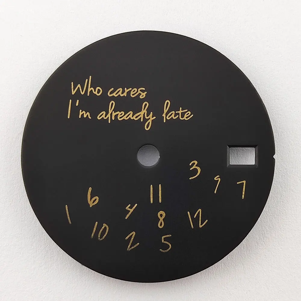 Who Cares 'I'm Already Late' Watch Dial - 28.5mm Unique Design