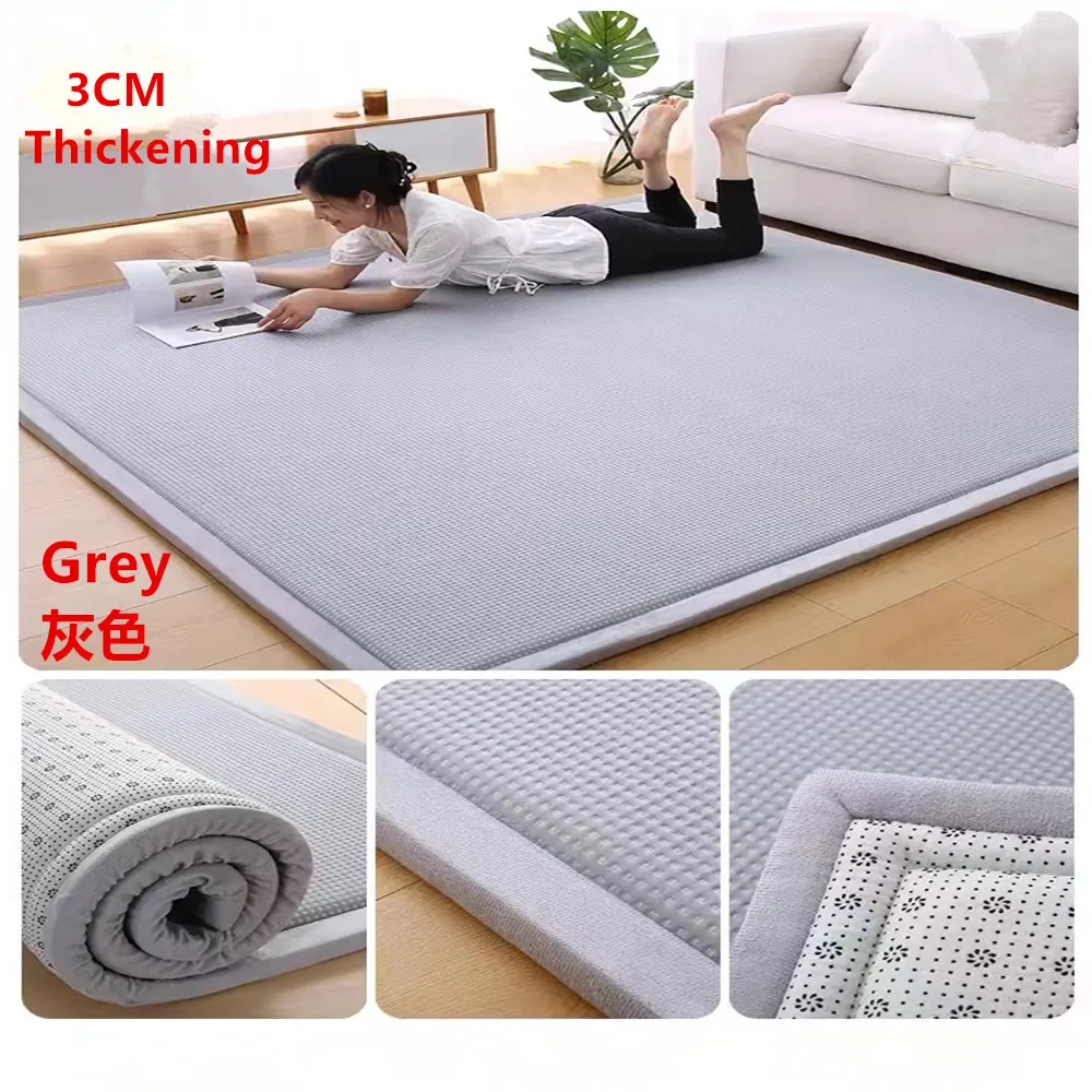 thumbnail image 1 of Alfombras de ratán dobladas de verano para sala de estar, dormitorio, alfombras de esponja suave y fresca, decoración moderna para el hogar, tapete tatami japonés, 1 of 4