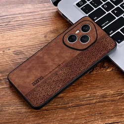 Luxury Embossed Veneering Leather Ultra - Thin Protective Case - Honor 400 Global (Brown)