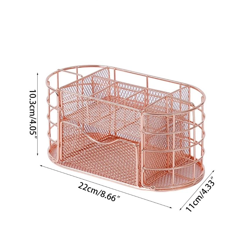 Multi-purpose Rose Gold Pen Holder Desk Organizer Holders Office School Supplies