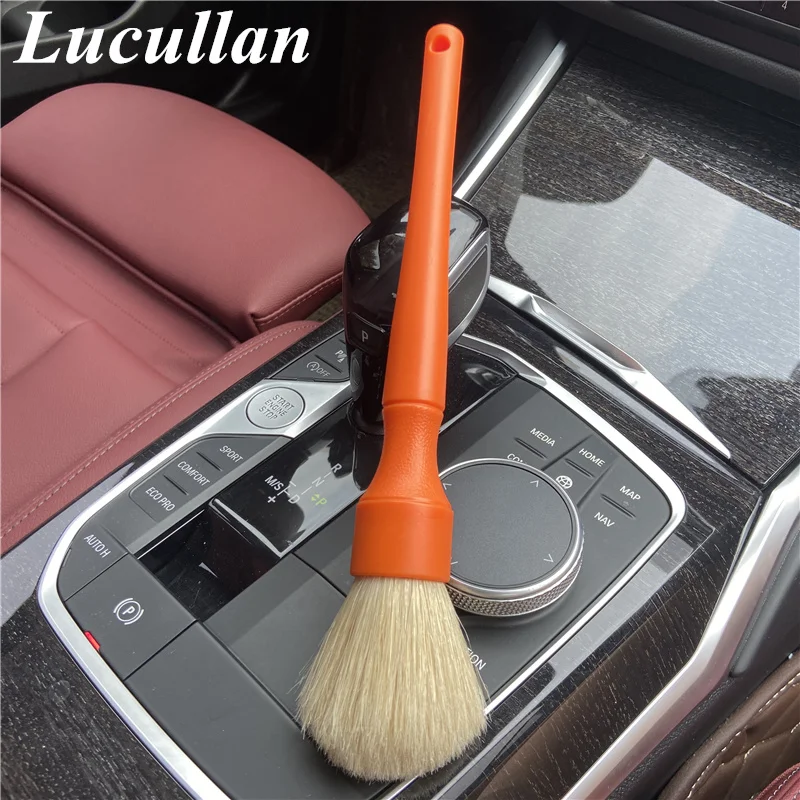 Lucullan 20% More WHITE Natural Boar's Hair Premium Cleaning Brushes For Small  Spaces,Engine Bays,Exterior Detailing - AliExpress